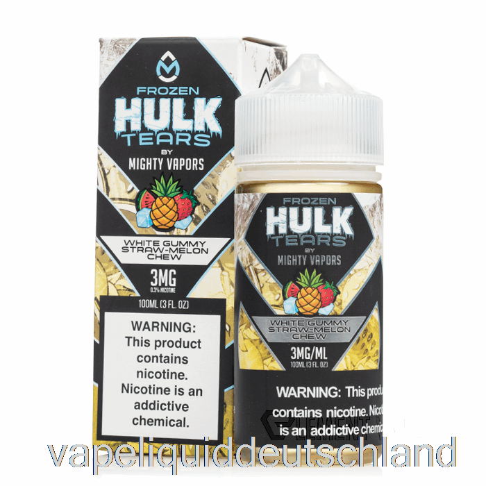 Gefrorenes Weißes Kaugummi Aus Strohmelone – Hulk Tears – 100 Ml, 0 Mg Vape-Flüssigkeit